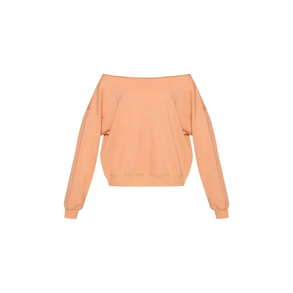 Pêche Sweat-shirt Oversize Épaules Dénudées