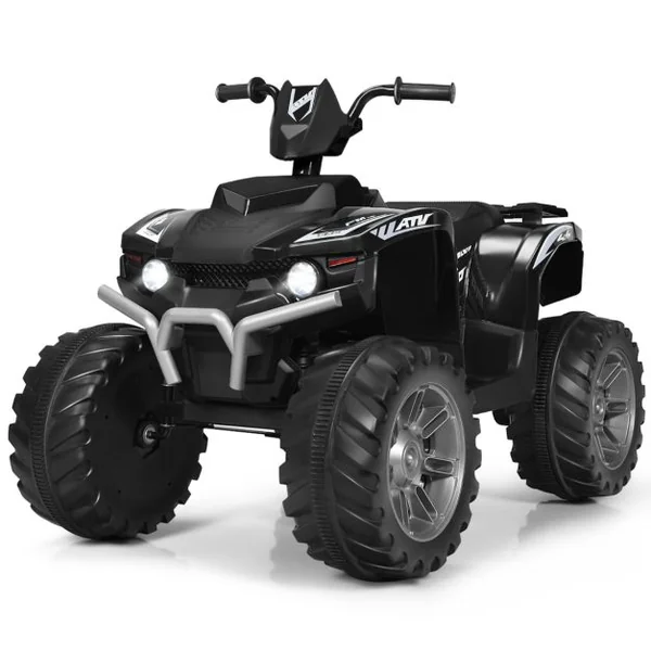 Quad Électrique 12V pour Enfants 3-7 Ans avec Lumière Musiques et Histoires 104x67x74cm pour Différents Terrains 7 Couleurs au Choix