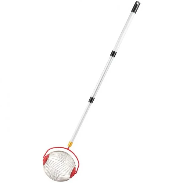 Ramasseur de Noix avec Tige Télescopique 70-128CM en Aluminium et Panier de Collecteur en Acier pour Les Noix Pacanes Pruneaux Golf