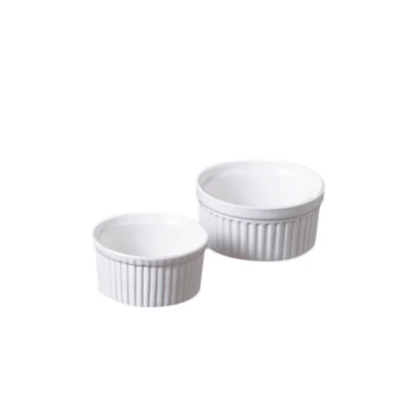 RAMEQUINS 90 ML Ø 6,6x3,4 CM BLANC PORCELAINE (12 UNITÉ) - Garcia de Pou