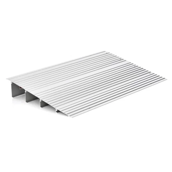 Rampe de Seuil de Porte 10,5cm avec Hauteur Réglable en Aluminium Antidérapante Charge 317KG pour Fauteuils Roulants Déambulateurs Scooters