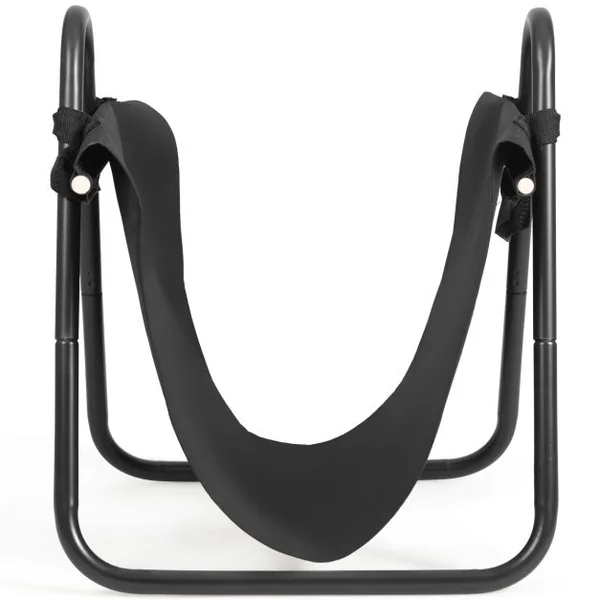 Range-bûches Extérieur avec Support en Toile pour Bois de Cheminée en Métal 46,5 x 43 x 52cm avec Poignées Base Triangulaire