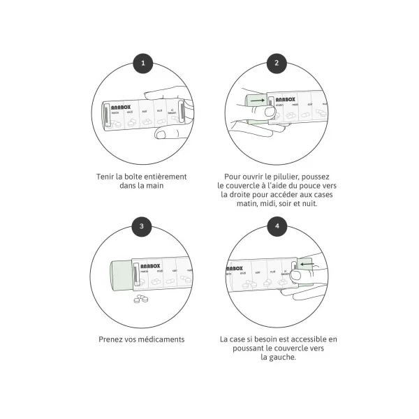 RECONDITIONNE Pilulier journalier Anabox 5 prises par jour Orange