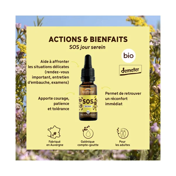 Remède de secours Jour Serein - Compte gouttes n°39 aux Fleurs de Bach