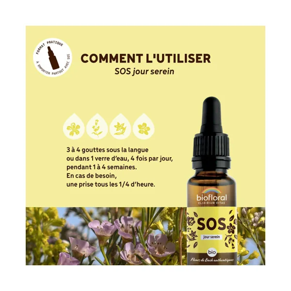 Remède de secours Jour Serein - Compte gouttes n°39 aux Fleurs de Bach