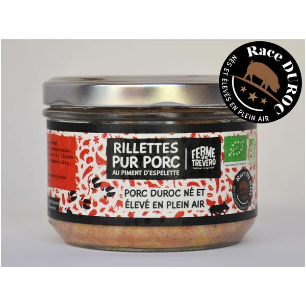 Rillettes pur porc piment d'Espelette - 190g