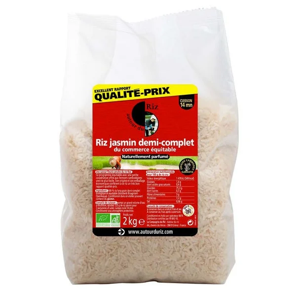 Riz long 1/2 complet jasmin 2kg