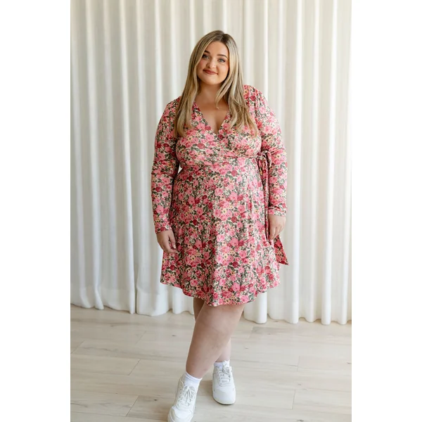 Robe ALEXANDRINE 2.0 - fleurie rose