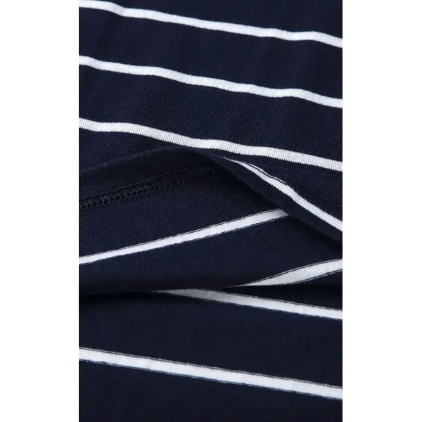 Robe Allaitement Rayé Bleue Avec Ceinture