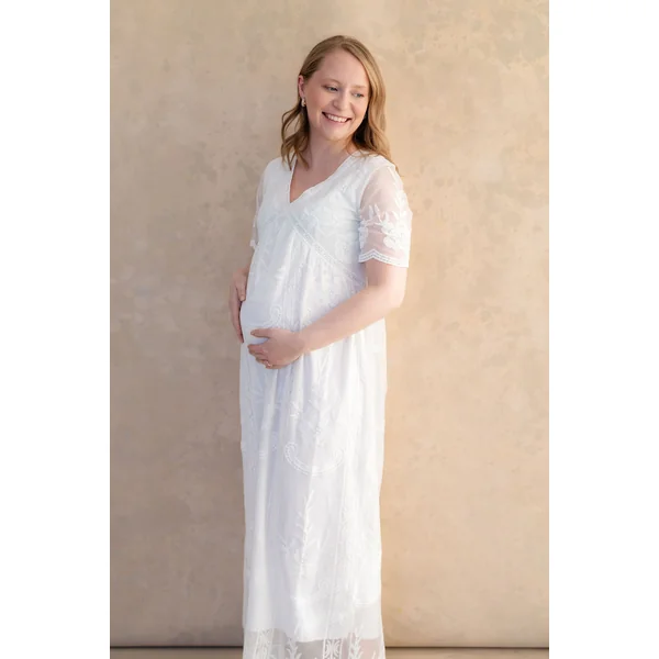Robe AMÉLIA - dentelle blanche