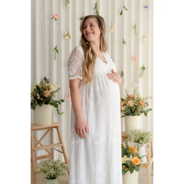 Robe AMÉLIA - dentelle blanche