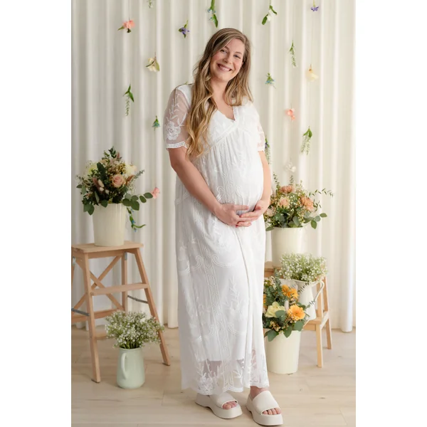 Robe AMÉLIA - dentelle blanche