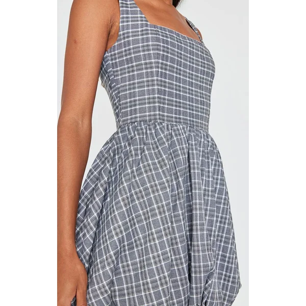 Robe Bouffante À Carreaux
