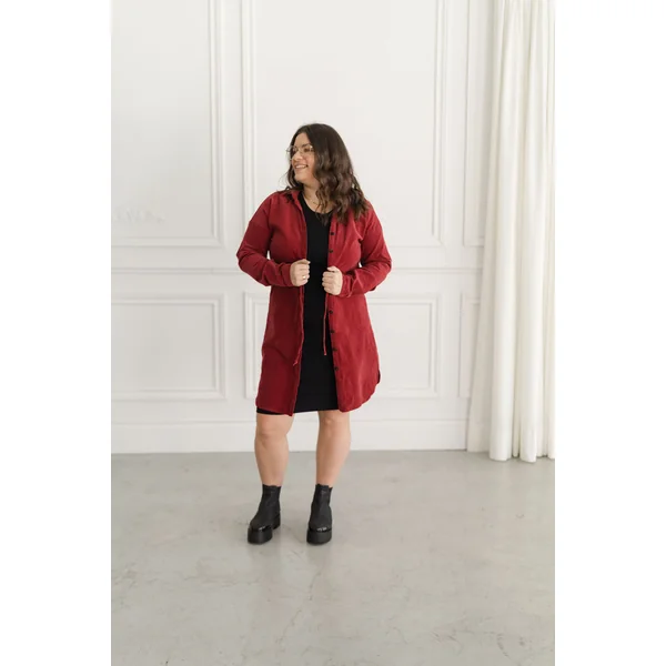 Robe chemise en corduroy - grenadine