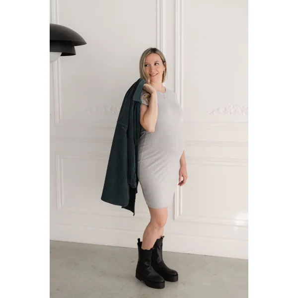 Robe chemise en corduroy - sarcelle