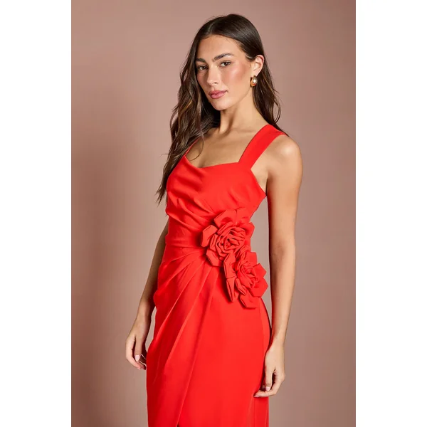 Robe Crayon Plissée À Corsage