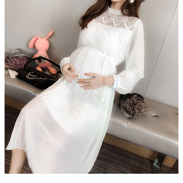 Robe de grossesse Akemi - Reste 1 taille 38 blanc
