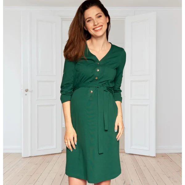 Robe de grossesse et d'allaitement Alison en coton - Reste L