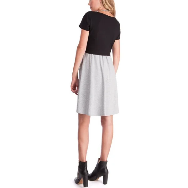 Robe de grossesse et d'allaitement bicolore