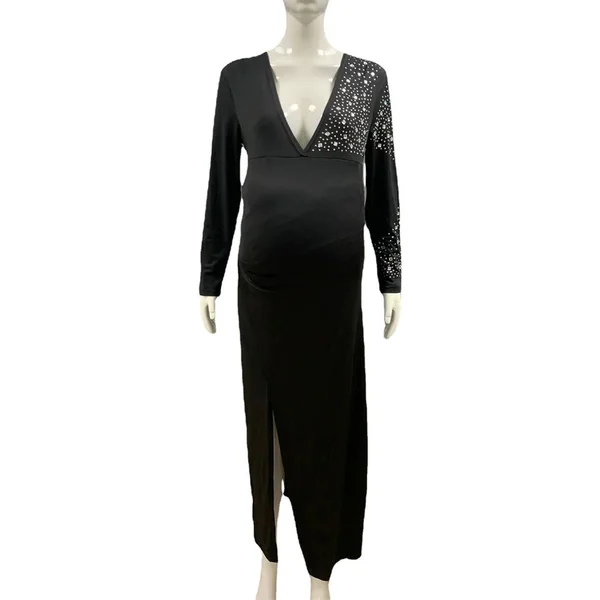 Robe de Grossesse Longue Fendue