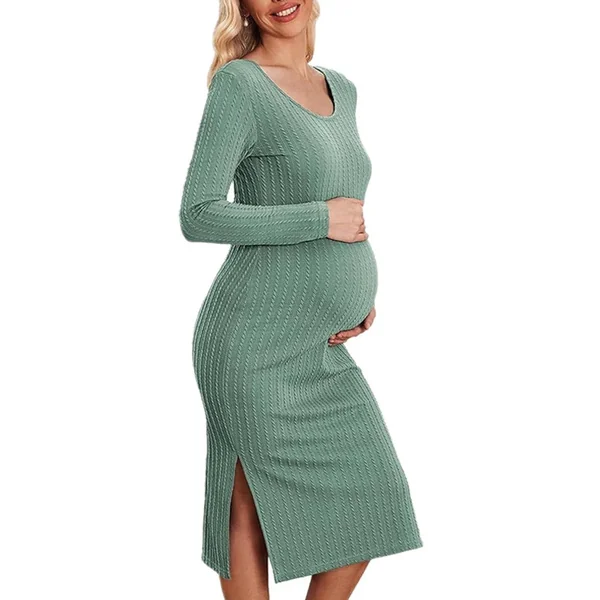 Robe De Grossesse Longue Mi-Saison