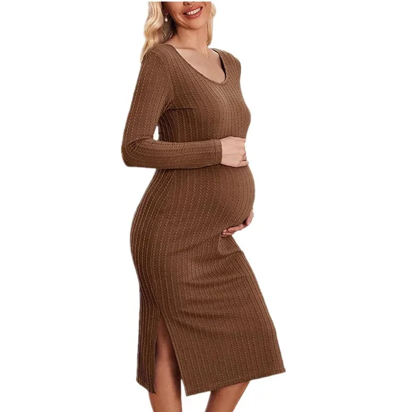 Robe De Grossesse Longue Mi-Saison