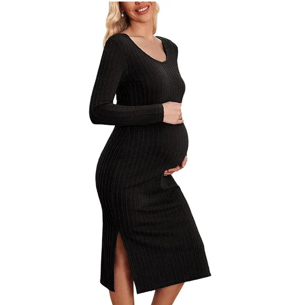 Robe De Grossesse Longue Mi-Saison