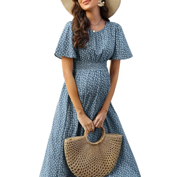 Robe de Grossesse Manches Courtes