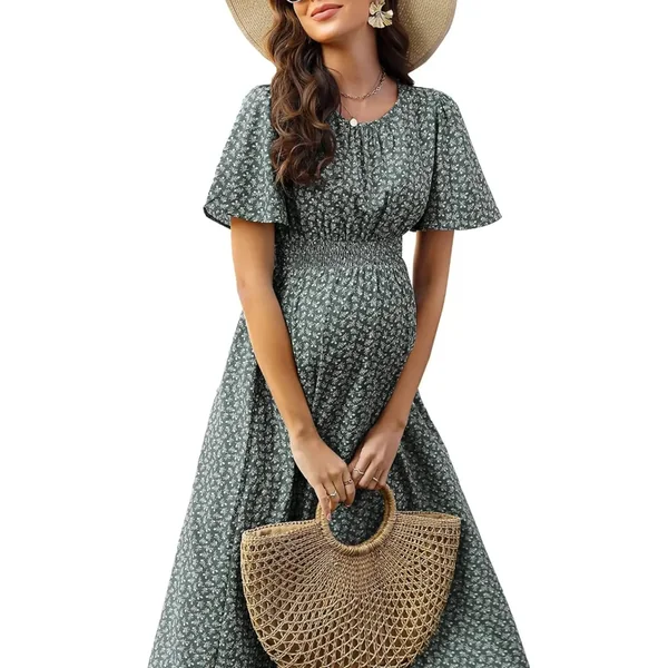 Robe de Grossesse Manches Courtes