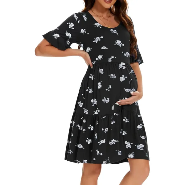 Robe de Grossesse mi Longue