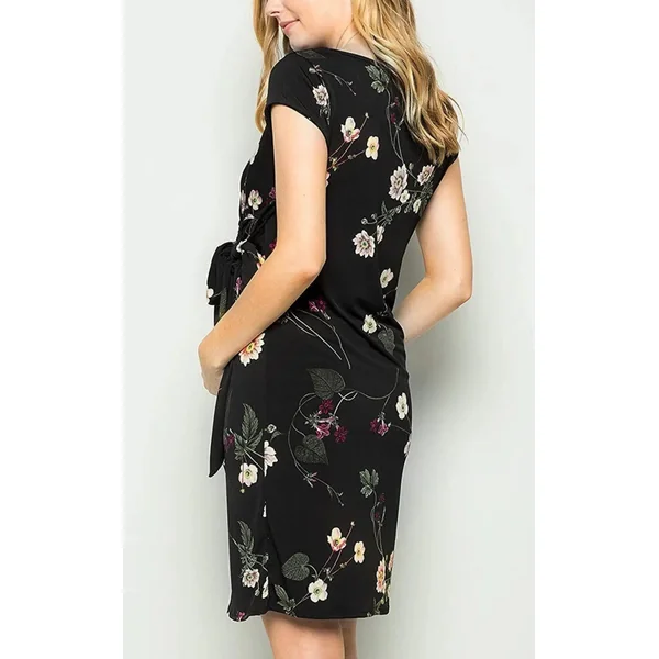 Robe de Grossesse Noir Floral