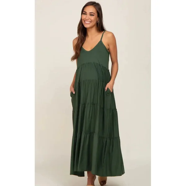 Robe de Grossesse Verte