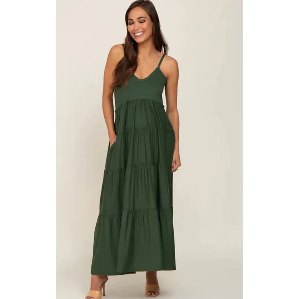 Robe de Grossesse Verte