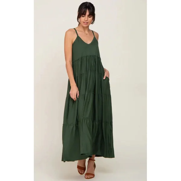 Robe de Grossesse Verte