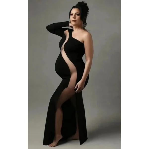 Robe de Soirée Grossesse Sexy à Une Manche
