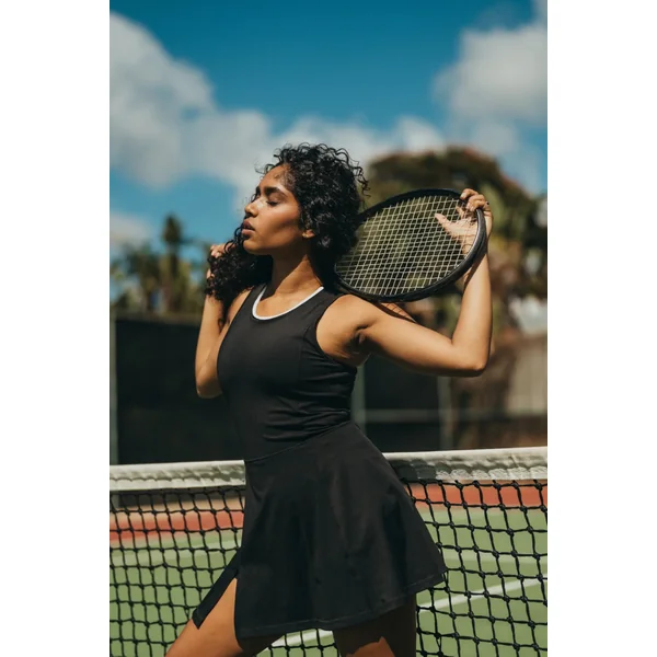 Robe de tennis ROSE - Noire