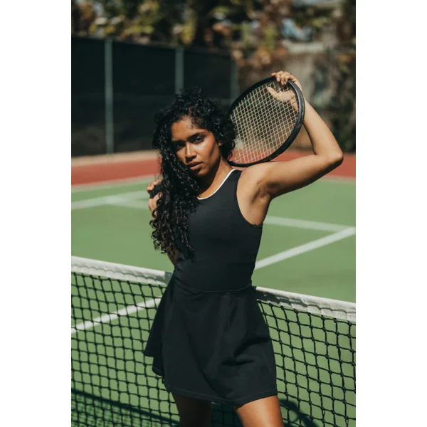 Robe de tennis ROSE - Noire