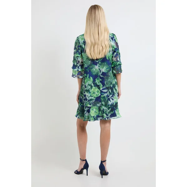 Robe Droite À Volants Et Imprimé Fleuri Petite