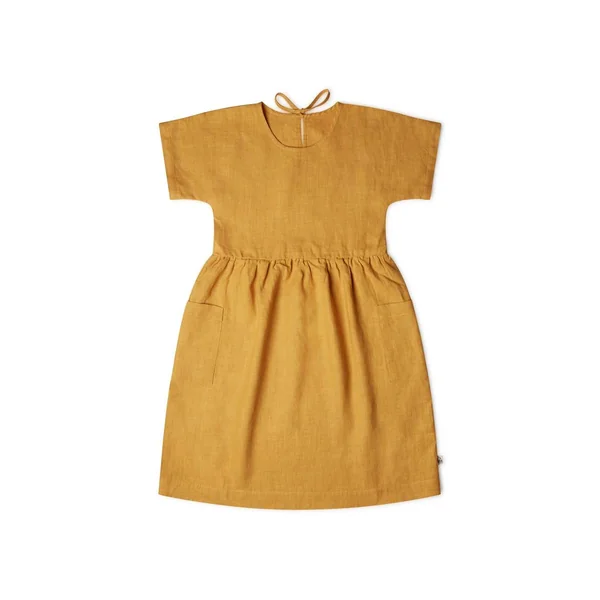 Robe en lin enfant manches courtes "Eden" - Matona - derniers exemplaires