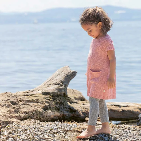 Robe en lin et coton bio DISANA - robe légère manches courtes enfant de 1 à 10 ans