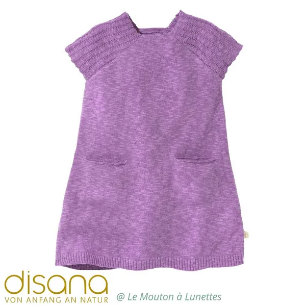 Robe en lin et coton bio DISANA - robe légère manches courtes enfant de 1 à 10 ans
