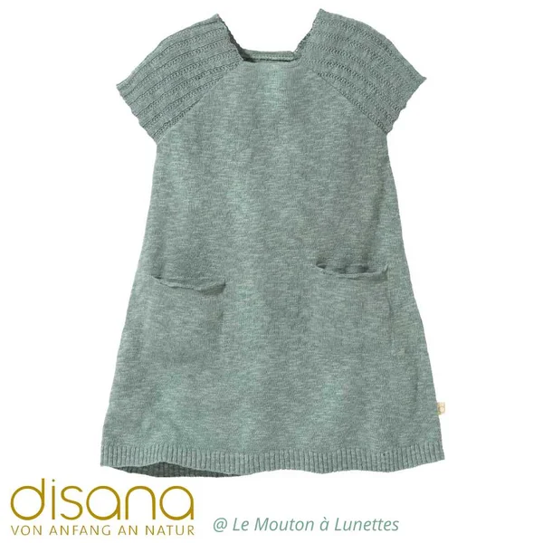 Robe en lin et coton bio DISANA - robe légère manches courtes enfant de 1 à 10 ans