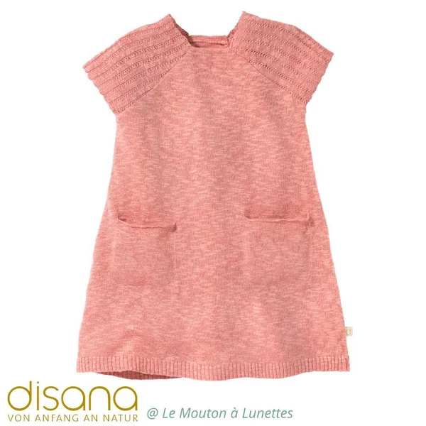 Robe en lin et coton bio DISANA - robe légère manches courtes enfant de 1 à 10 ans