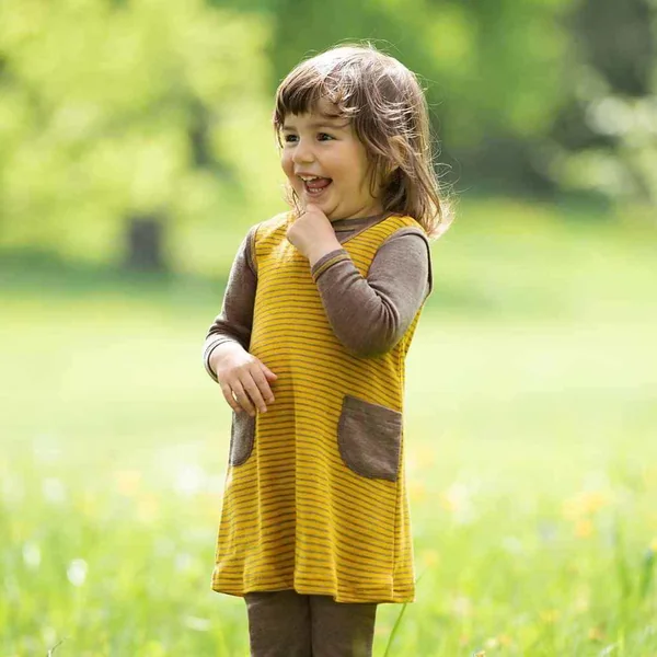 Robe enfant en laine et soie - ENGEL NATUR - Derniers exemplaires en 74/80