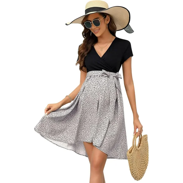 Robe Fluide à Pois Grossesse