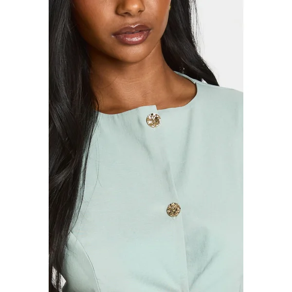 Robe Gilet 2 En 1 En Bengaline Avec Boutons Dorés
