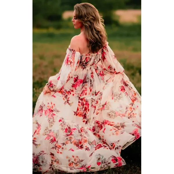 Robe Grossesse Cérémonie 2 Pièces en Soie