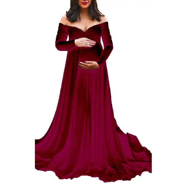 Robe Grossesse Cérémonie Col en V