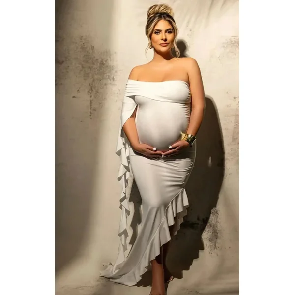 Robe Grossesse Cérémonie Mariage à Volants