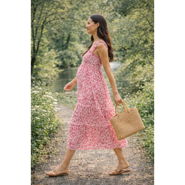 Robe grossesse fluide fleurie Louise